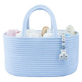 XUANGUO Cotton Rope Baby Diaper Caddy Organizer Basket Sky Blue