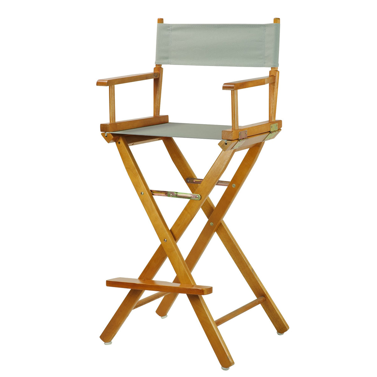 Casual Home 30&quot; Director's Chair Honey Oak Frame-with Grey Canvas, Bar Height