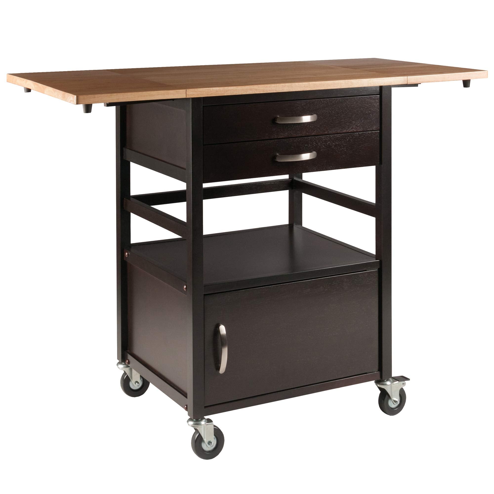 Winsome Wood Drop-Leaf Kitchen Cart - Thumbnail 4