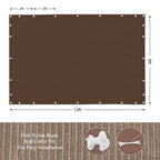 Abosun Outdoor Sun Shade Cloth, 8’ X 12’, Pergola, Deck, And Backyard Patio Sunshade With Uv Protection, Heat Resistant Hdpe Material, Reinforced Grommets (8X12 Ft,Brown)