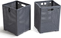 Ndola 42L Collapsible Plastic Laundry Baskets,Foldable Laundry Hamper,Pack of 2 (Grey)