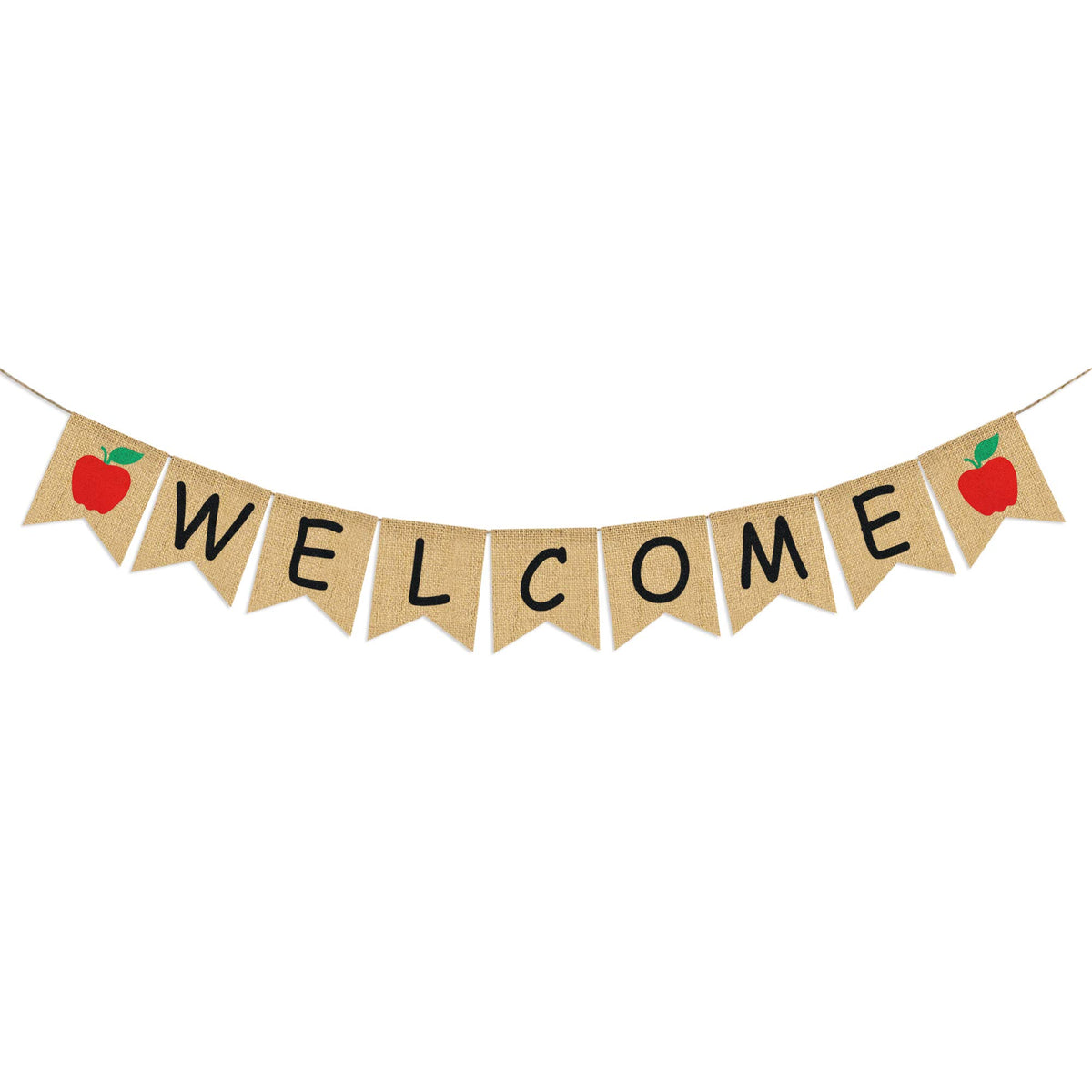 Welcome Banner Burlap - First Day Of School Banner - Teacher Banner - Classroom Decor- Back To School Decorations - Office Decor