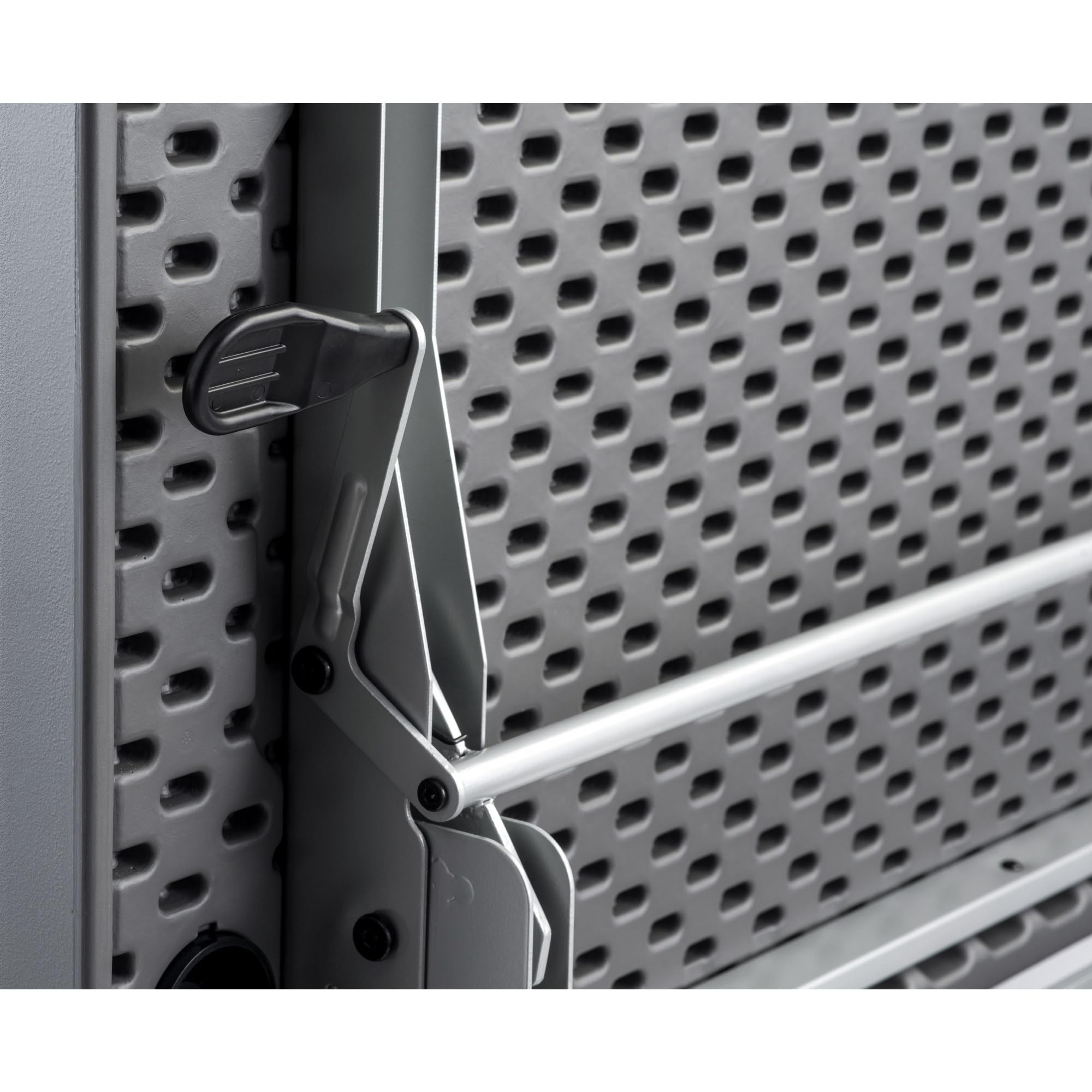 National Public Seating NPS BPFT Series 24x60 Plastic Flip-N-Store Training Table in Charcoal Slate