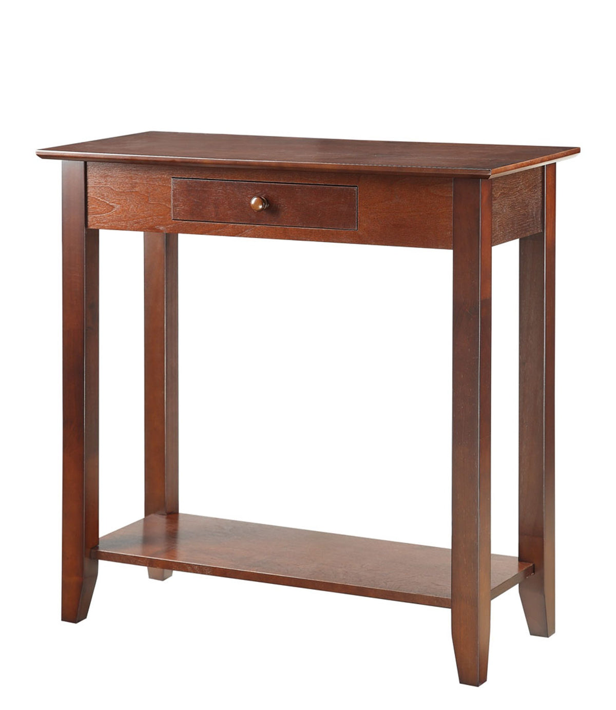 Convenience Concepts American Heritage 1 Drawer Hall Table with Shelf, Espresso