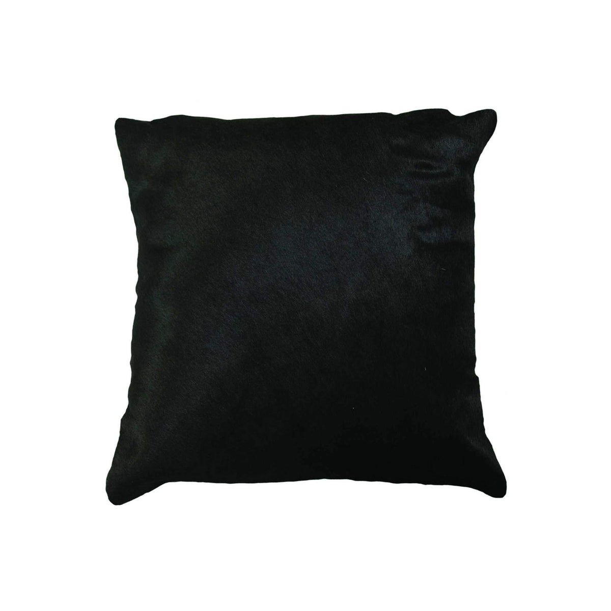 HomeRoots Cowhide, Microsuede, Polyfill 18' X 18' X 5' Black Cowhide Pillow