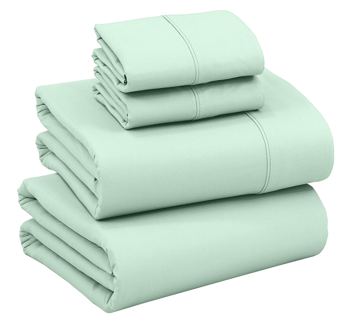 Ruvanti California King Sheets Set, Brushed Microfiber Sheets 4 Pieces (1 Fitted Sheet, 1 Flat Sheet, 2 Pillowcases), With 15-Inch Deep Pockets, Lightweight & Compfy Premium Hotel Bedding, Mint