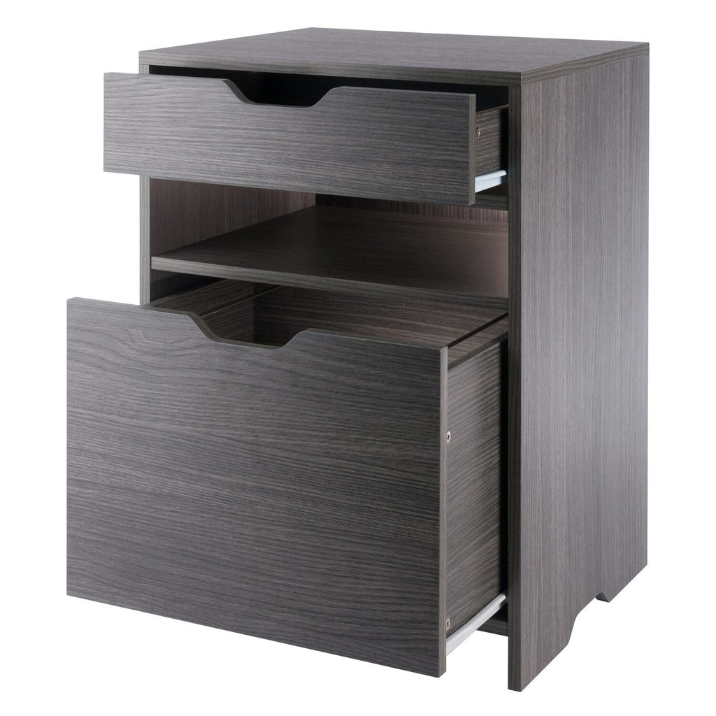 Winsome Wood Nova Filing Storage Cabinet - Charcoal