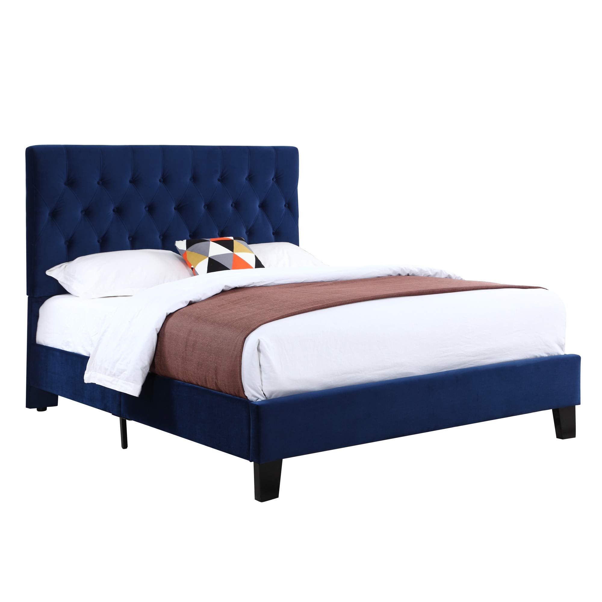 Wallace & Bay Dalton Velvet Upholstered Bed - Thumbnail 2