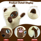 Nxnynz Long Cat Plush Pillow, 19.6In Cute Yellow Cat Plushie Stuffed Animals Body Pillow, Kawaii Kitten Soft Plushie Doll Toy Bi