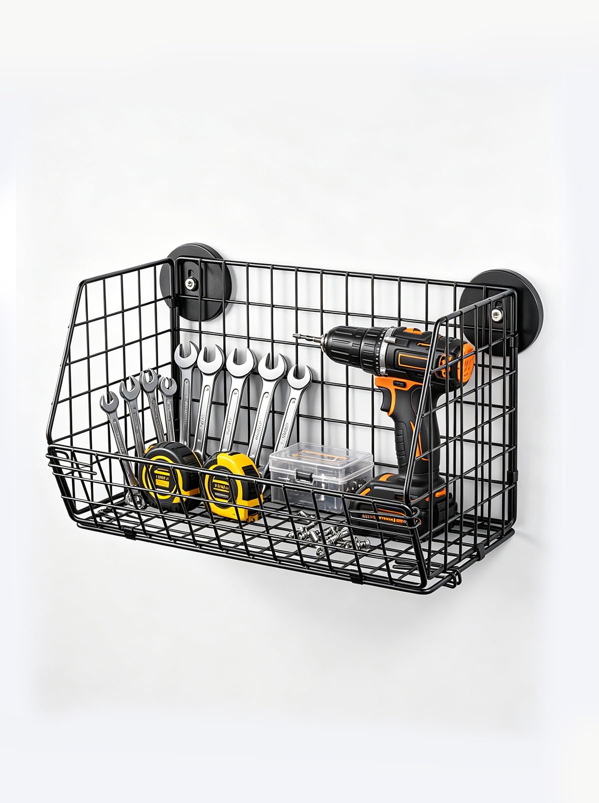 Delobon Magnetic Baskets, Pegboard Tool Organizer