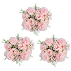 6 Pack Artificial Flowers, Fake Faux Peony Silk Hydrangea Plastic Carnations Daisy Realistic Flower Arrangements for Wedding Dec