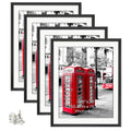 Giftgarden Black 24x36 Frames Matted to 20x30 Picture, Display 36x24 Inch Arts without Mat, 20 x 30 Inch Prints with Mat, Set of