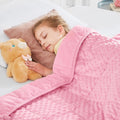 HOSUKKO Weighted Blanket - 2 lbs Pink Thciken Heavy Blanket - Small Size Breathable Blanket(20 * 30 inches, 2 lbs)