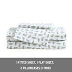 Eddie Bauer - King Sheets, Cotton Percale Bedding Set, Cool & Breathable Home Decor (Laurel Leaves, King)
