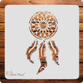 Kachi Pencil Dreamcatcher Design Art and Craft Stencils for Painting, Size 6 x 6 inch Reusable Stencil for Painting, Fabric, Gla