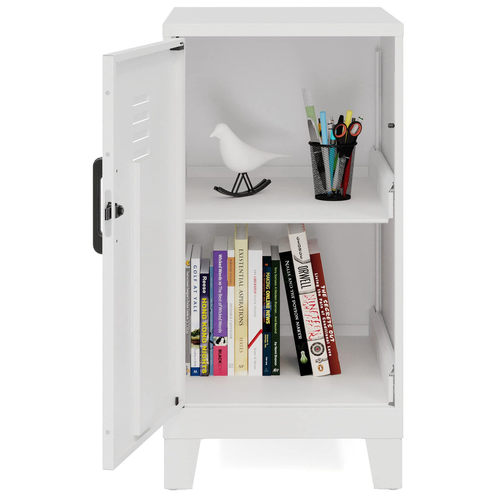 Lorell LYS SOHO Locker, 2-Shelf, White