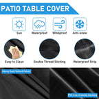 Jungda Outdoor Round Coffee Table Cover 40 Inch,Waterproof Patio Round Table Covers,Heavy Duty Outdoor Furniture Cover - 40 X 18 Inch