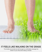 OTHWAY Non Slip Grassy Bathtub Mat Clear PVC 25.6x13.4 inches G-0707