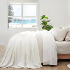 Phf Ultra Soft Waffle Weave Blanket King Size For Bed, Lightweight And Breathable Thin Blanket For Summer - 104''X 90'' Soft Wov