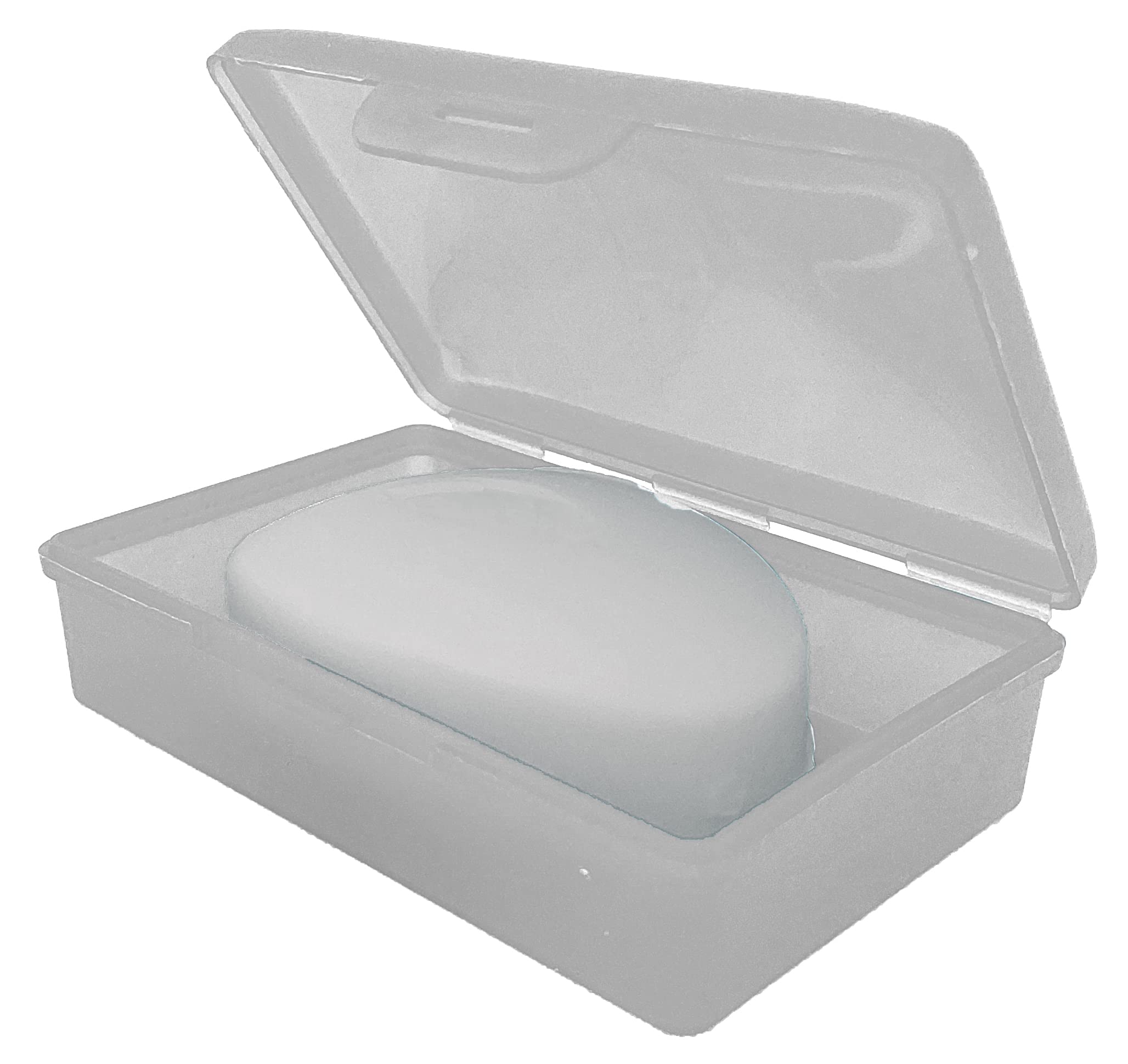 American Comb Travel Soap Box With Lid - Clear White - Perfect For Traveling, Gym, Or Storage. Made In The Usa.
