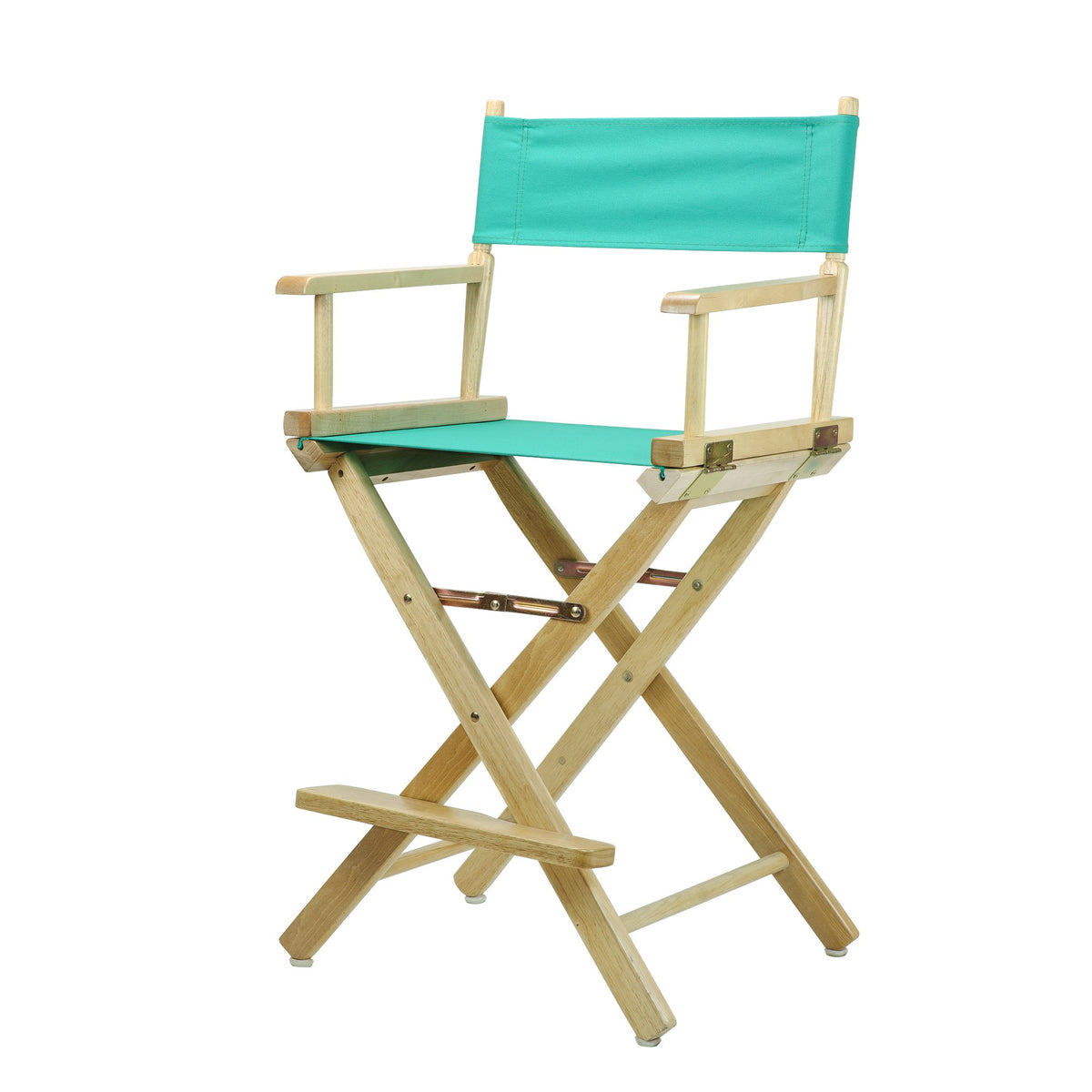 Casual Home 24&quot; Director'S Chair Natural Frame With Teal Canvas, Counter Height