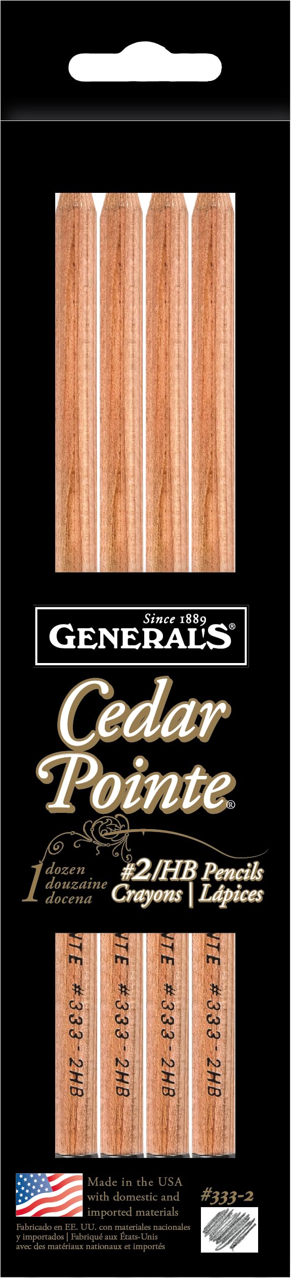 General Pencil Company Cedar Pointe No. 2 Pencil (Ang333-2)], 12-Pack