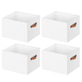 4 Pack Large Closet Storage Baskets Bins for Shelves, Collapsible Fabric Closet Organizers and Storage with Polyester Handles, D
