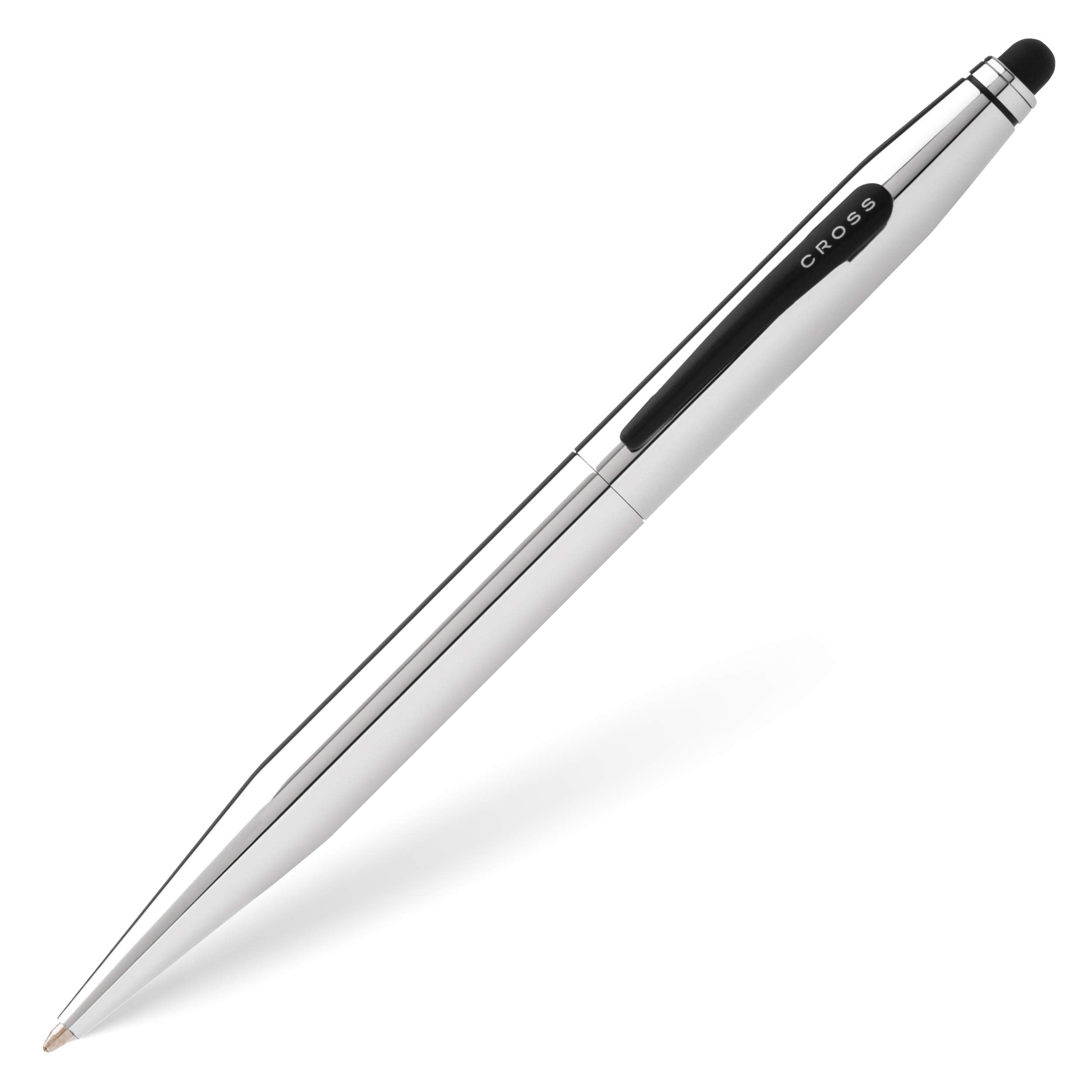 Cross Tech2 Refillable Ballpoint Pen, Medium Ballpen With Stylus, Includes Premium Gift Box - Chrome
