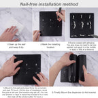 Aumio Chamber Shower Soap Dispenser Trio Wall Mounted Shampoo And Conditioner Dispenser, Conditioner Body Wash Dispenser Set, No