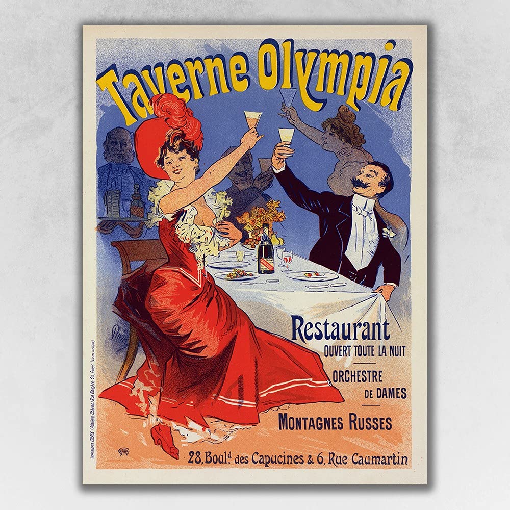 HomeRoots Taverne Olympia French Restaurant Unframed Print Wall Art