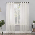 No. 918 Emily Sheer Voile Grommet Curtain Panel, 59'' x 120'', Eggshell Off-White