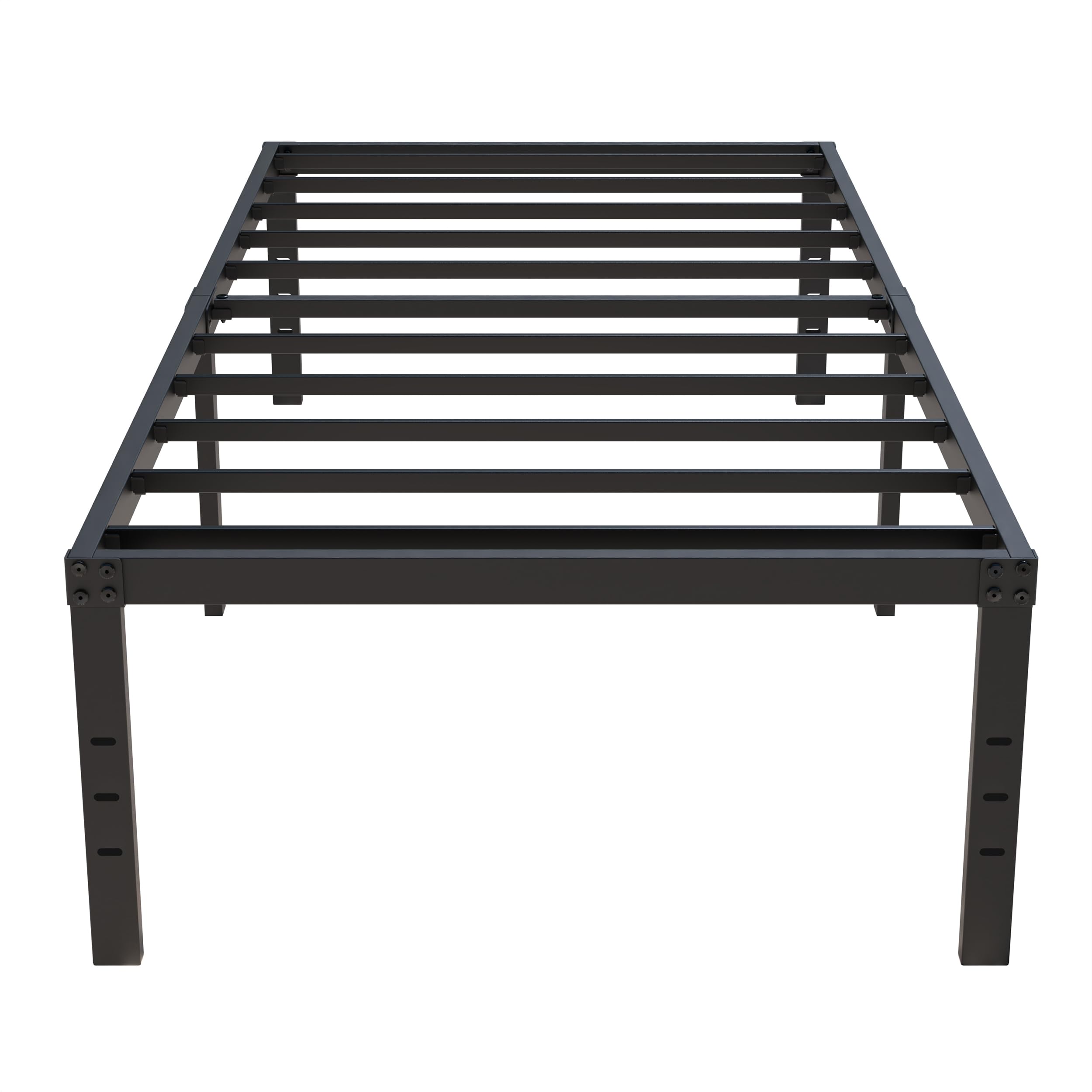 Upcanso 18 Inch Twin Xl Bed Frames, Metal Platform Twin Xl Bed Frame With High Storage, Eassy Assembly 2,500 Lbs Heavy Duty Bedframes, Black