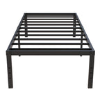 Upcanso 18 Inch Twin Bed Frames No Box Spring Need, Metal Platform Bed Frame Twin Size With High Storage, Eassy Assembly 2,500 Lbs Heavy Duty Bedframes, Black