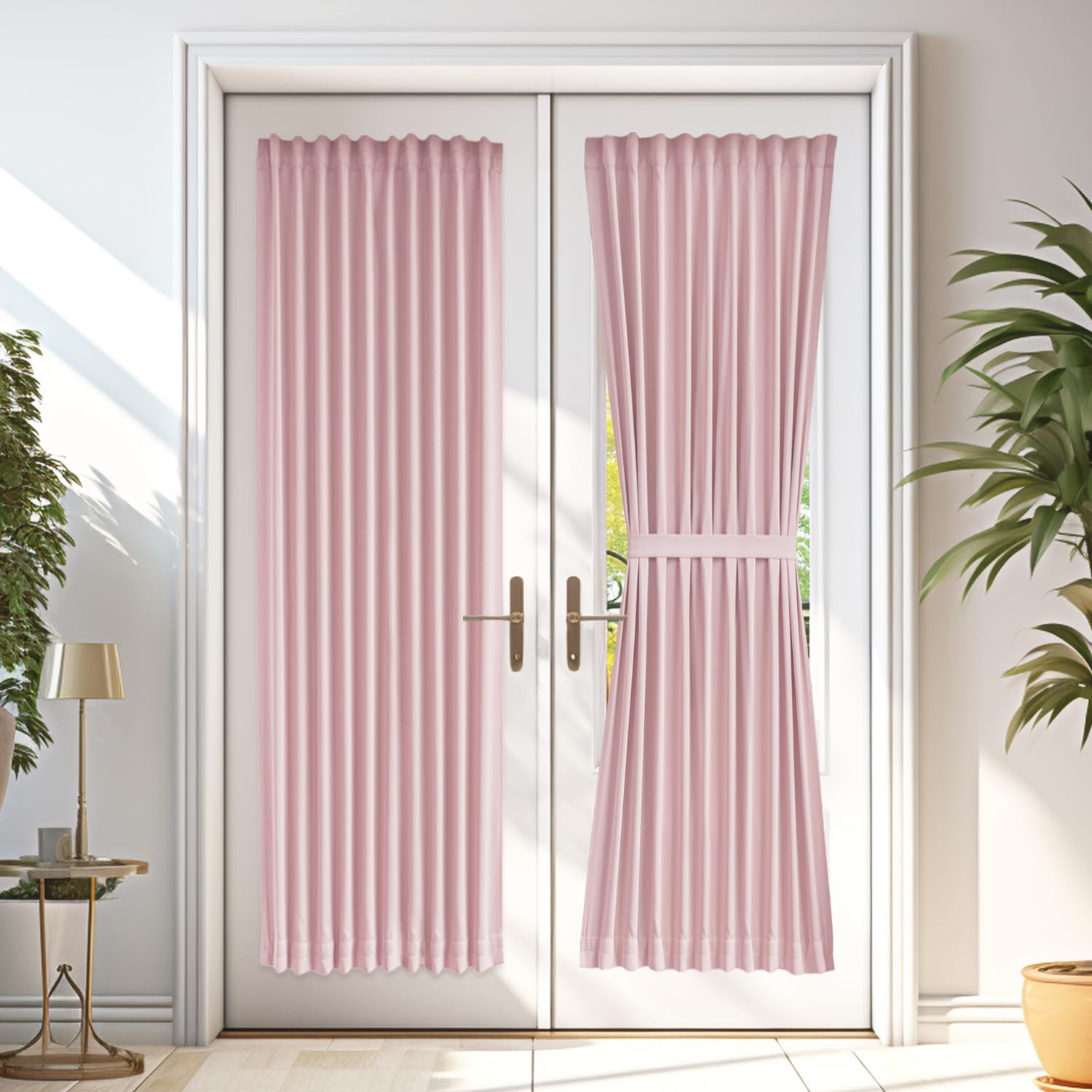 Vatge French Door Curtains - Waterproof Door Panel Curtain, 36 X 72 Inch for Glass Door and Bedroom Door, 1 Panel, W36 x L72, Ba