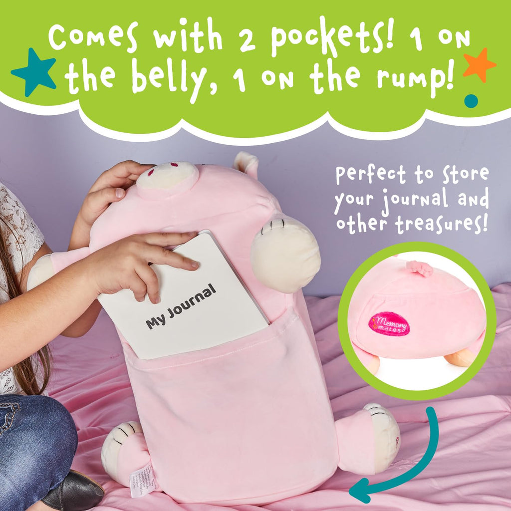 Memory Mates Piggles The Pig Memory Foam Pillow Plush,15    Stuffed Animal