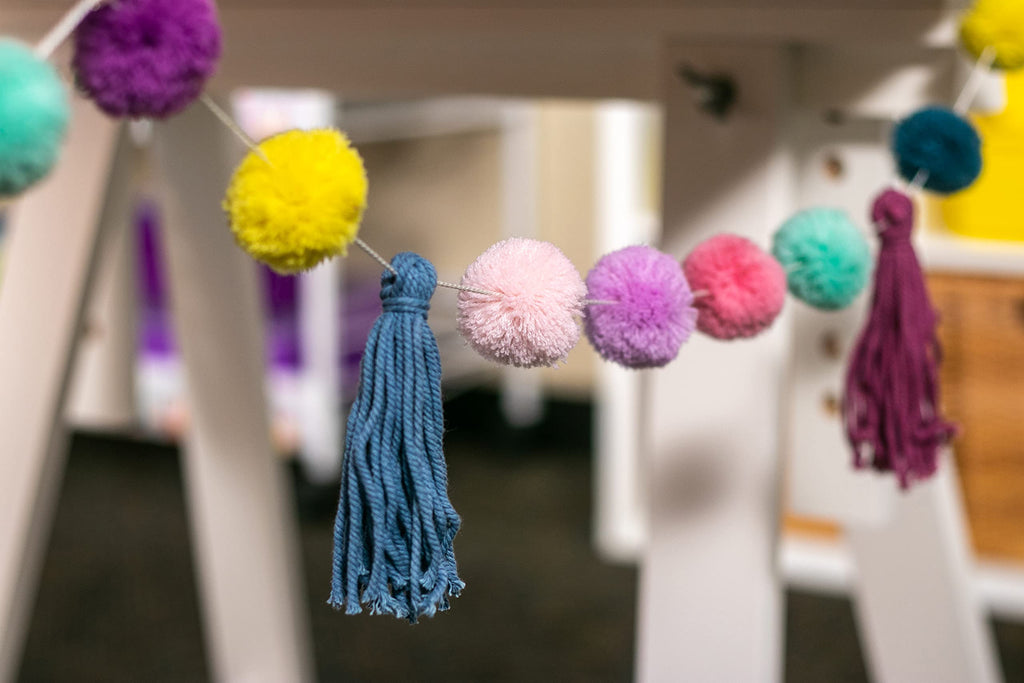 Oh Happy Day Pom-Poms And Tassels Garland