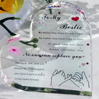 Acrylic Heart Gift For Bestie Inspirational Quotes Table Decor Sign Acrylic Paperweight Birthday Gifts New Year Present Back To