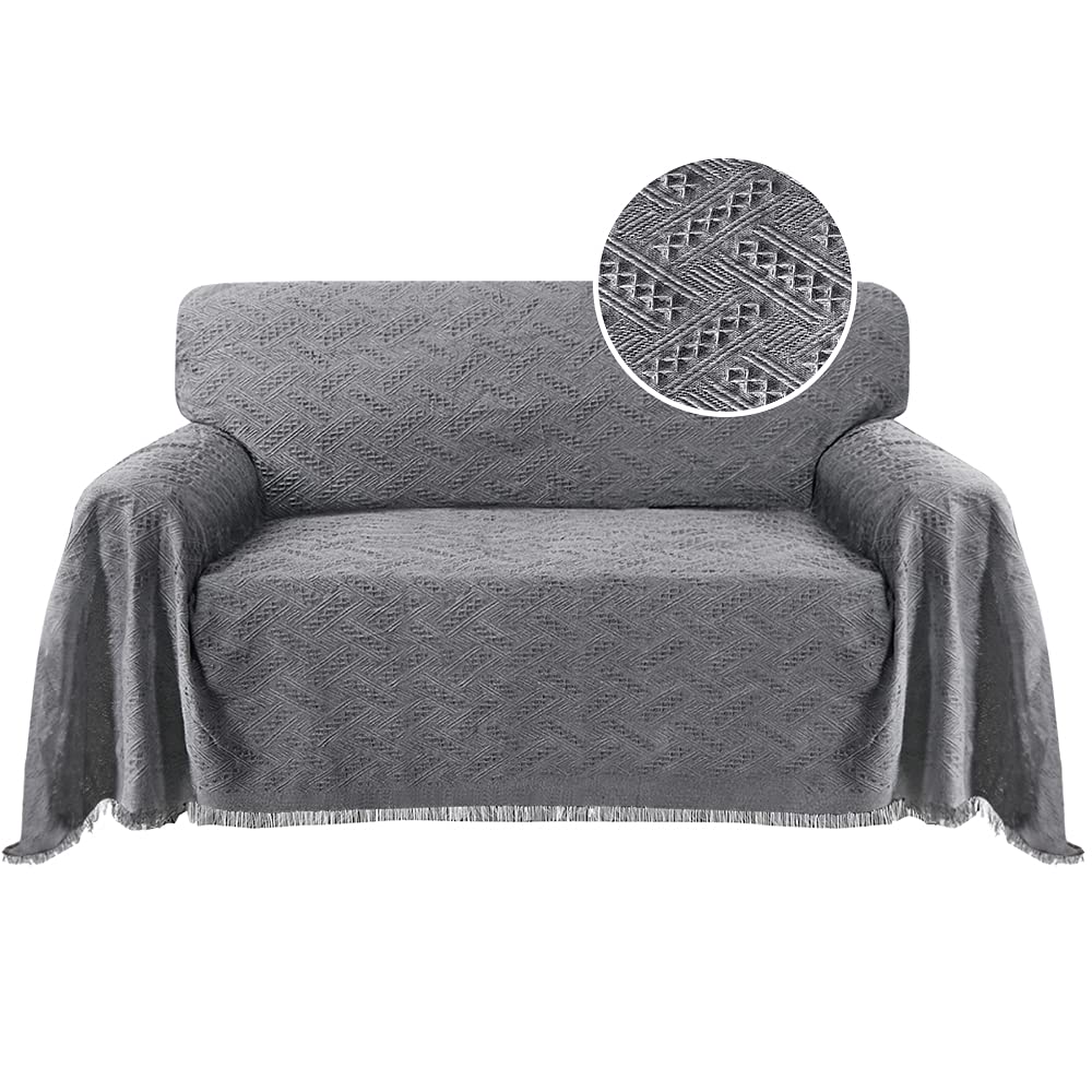Turquoize Cotton Sofa Cover Couch Cover Grey Couch Protector Sofa Throw Cover For Couches Washable Sectional Sofa Couch Covers F