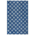 Rizzy Home Alora Decor Holland 10' X 14' Geometric Blue/Ivory Hand-Tufted Area Rug
