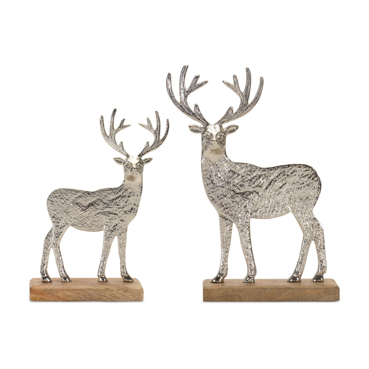 Melrose Deer Christmas Tabletop Decorations - 10.5' - Set of 2