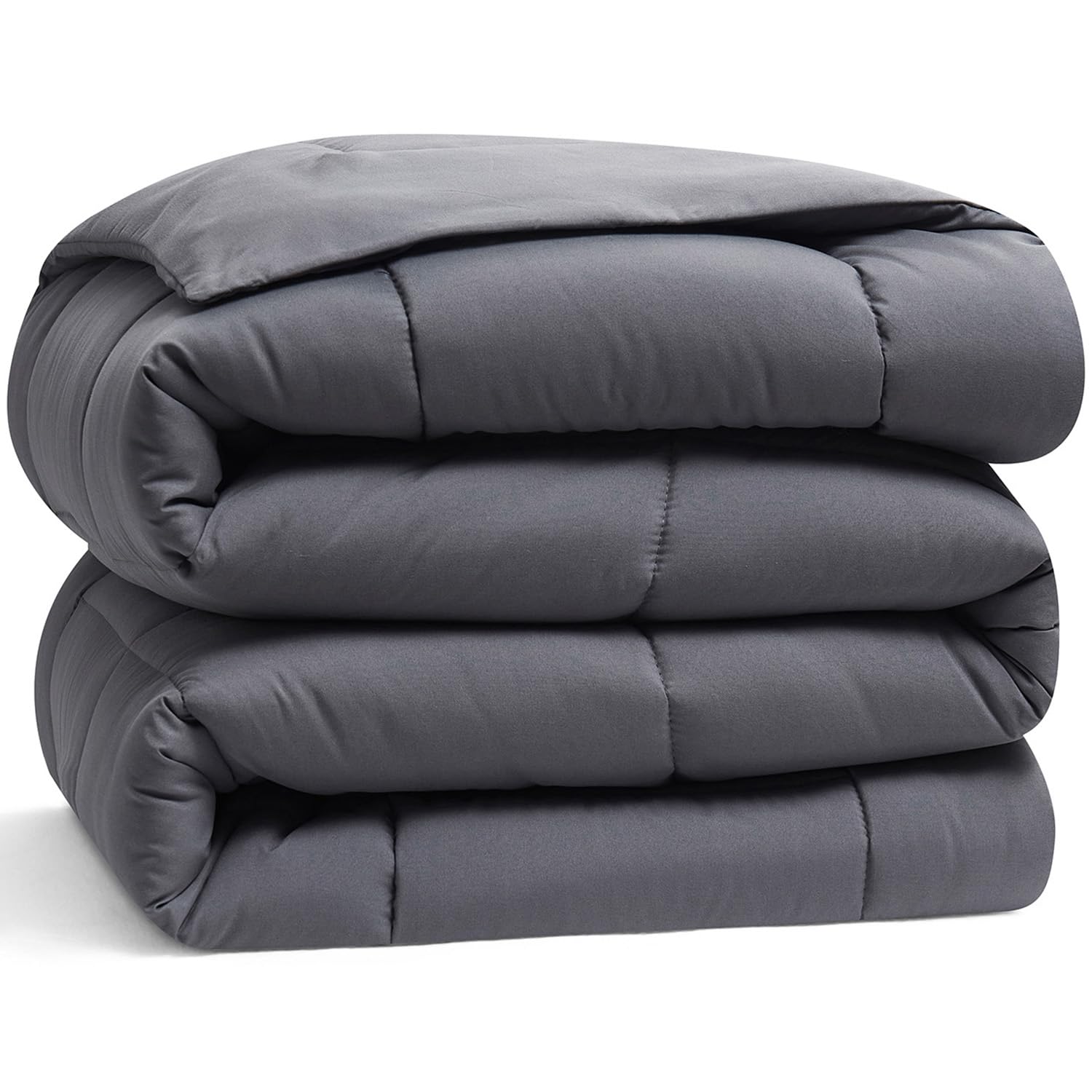 Comforter Duvet Insert, Quilted Down Alternative Comforter Queen Size, All Season Grey Comforter Queen Duvet Inserts, Queen Size