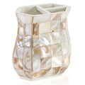 Creative Scents Bathroom Toothbrush Holder - Decorative Bathroom Toothbrush Organizer Finished in Beautiful Mother of Pearl, 3 S