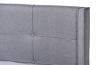 Baxton Studio Edmond Modern and Contemporary Grey Fabric Upholstered and Ash Walnut Brown Finished Wood Full Size Platform Bed