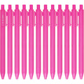 U-Right 12 Pcs Gel Ink Pens Black Ink 0.5 Mm Fine Point Smooth Writing Cute Pens For Office School (Pink)