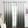 Nicetown Light Blocking Gradient Color Curtains Ombre Blackout Curtains Room Darkening Thermal Insulated Grommet Window Drapes F