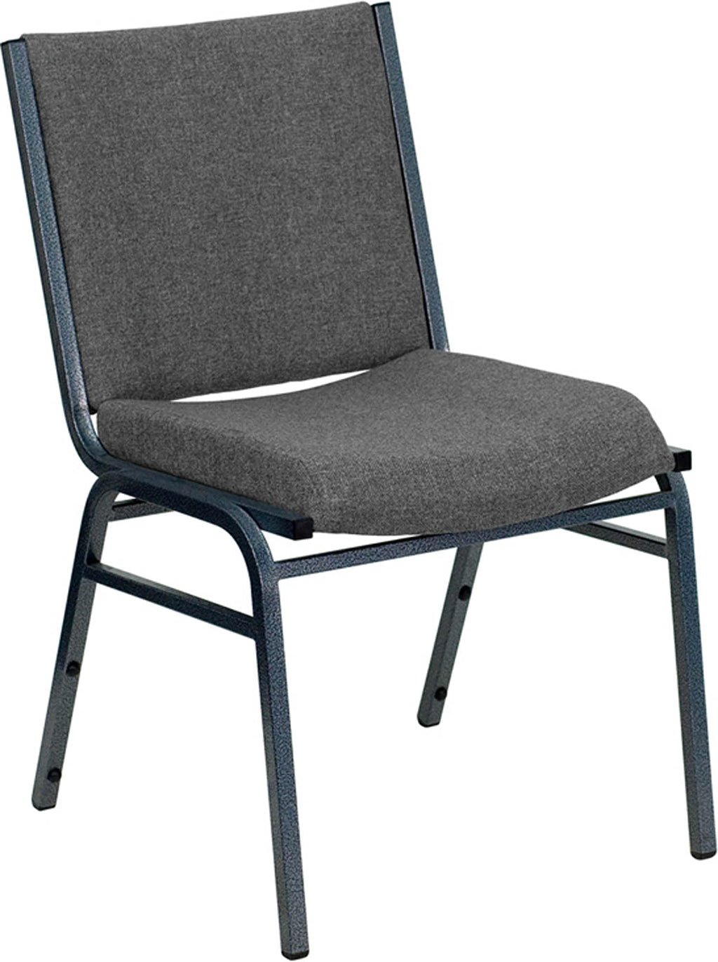 Flash Furniture Hercules Series Heavy Duty Gray Fabric Stack Chair With Ganging Bracket