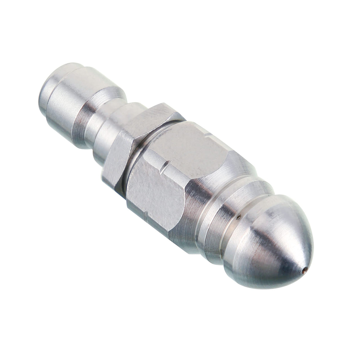 Ridge Washer Sewer Jetter Nozzle For Pressure Washer Drain Jetting Hose, 1/4' Quick Connect, 5000 Psi