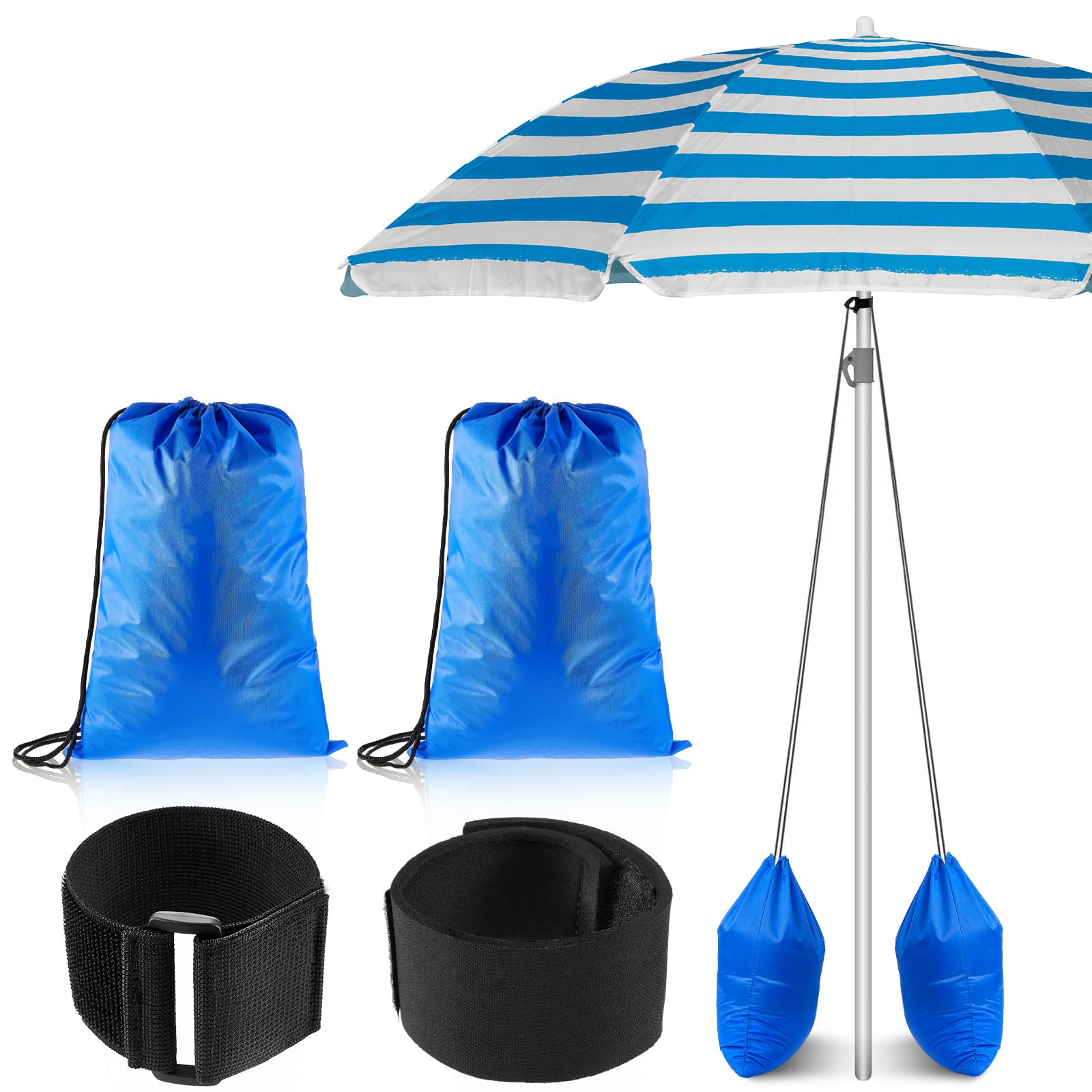 Summer Large Canopy Sand Bags Blue Sand Bags Weights Portable Weights For Canopy Legs Beach Umbrella Sand Bag Heavy Duty Sandbag For Tent Outdoor Instant Canopies Holiday Supplies (2 Pieces)