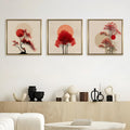 Paper Plane Design Boho Botanical Abstract Wall Frames Set Of 3 Ds01 (D)