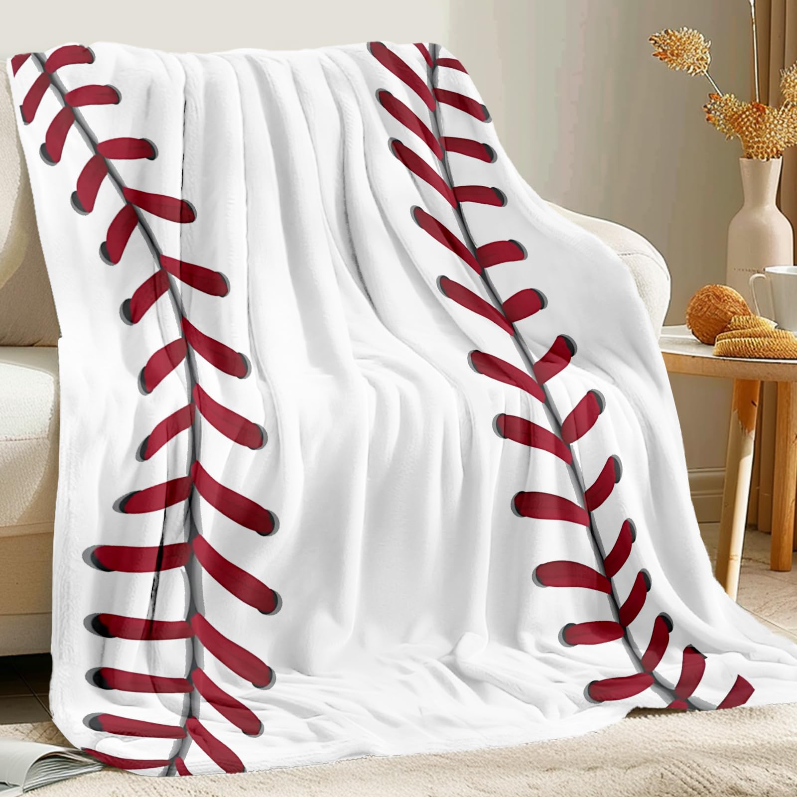 King Dare Baseball Blanket, Baseball Gifts For Boys Girls Adult, Unique Baseball Stuff Gifts For Baseball Lover, Soft Fleece Bas